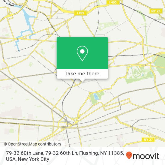 Mapa de 79-32 60th Lane, 79-32 60th Ln, Flushing, NY 11385, USA