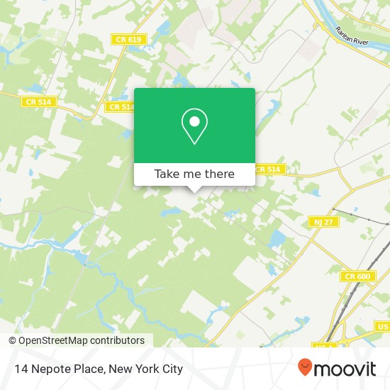 Mapa de 14 Nepote Place, 14 Nepote Pl, Somerset, NJ 08873, USA