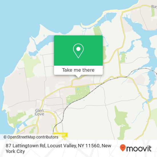 Mapa de 87 Lattingtown Rd, Locust Valley, NY 11560
