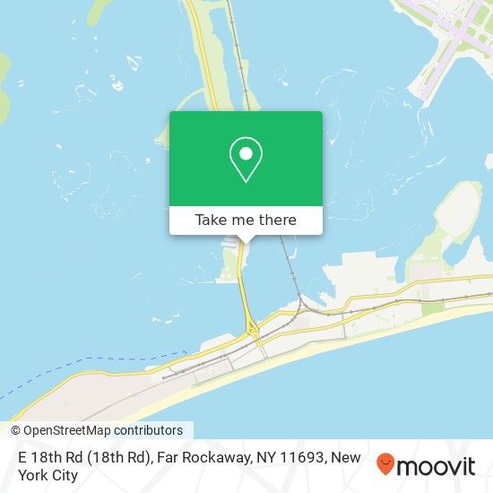 Mapa de E 18th Rd (18th Rd), Far Rockaway, NY 11693