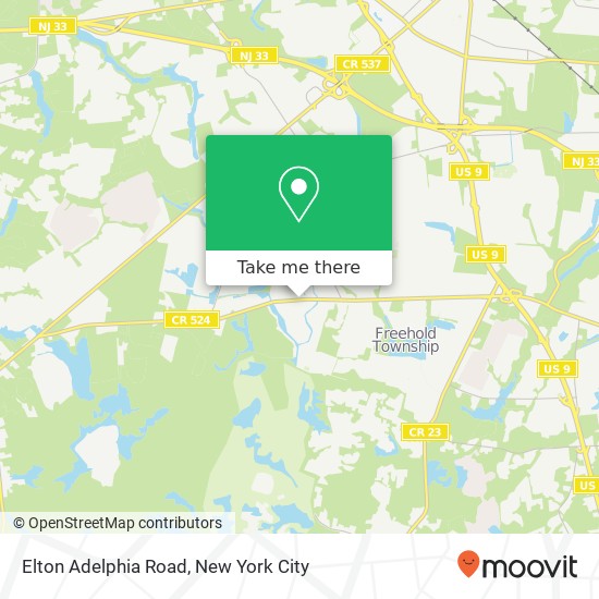 Mapa de Elton Adelphia Road, Elton Adelphia Rd, Freehold, NJ 07728, USA