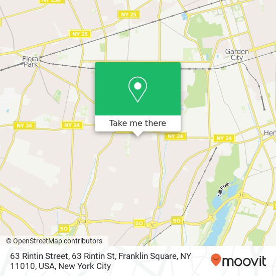 Mapa de 63 Rintin Street, 63 Rintin St, Franklin Square, NY 11010, USA