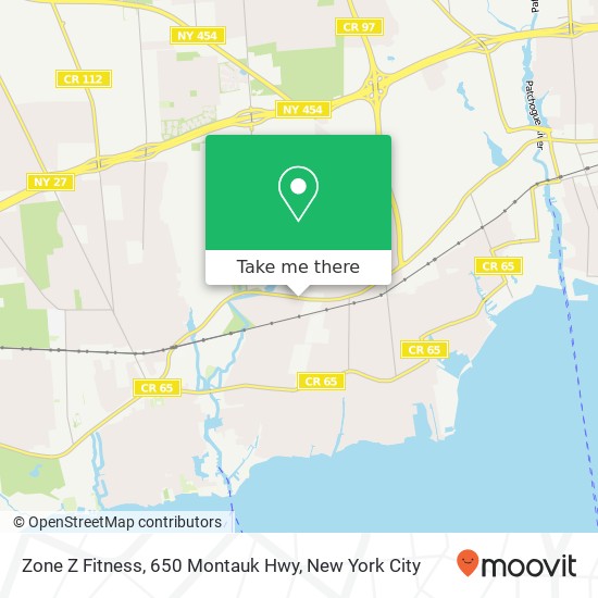 Zone Z Fitness, 650 Montauk Hwy map