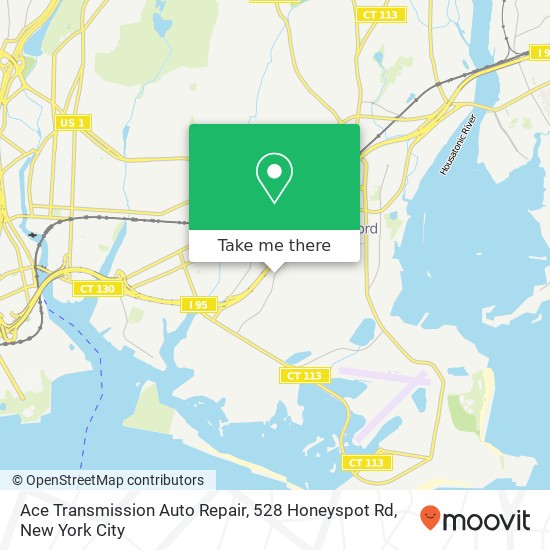 Ace Transmission Auto Repair, 528 Honeyspot Rd map