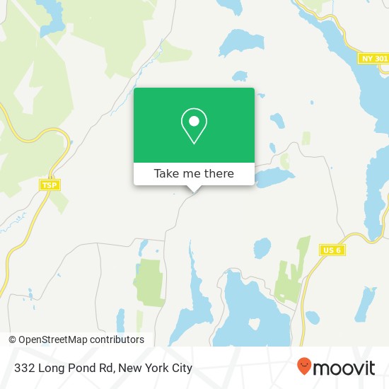 Mapa de 332 Long Pond Rd, Mahopac, NY 10541