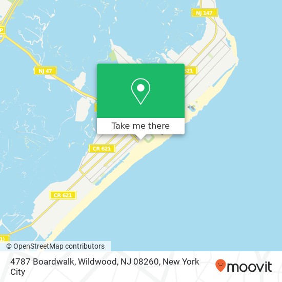 Mapa de 4787 Boardwalk, Wildwood, NJ 08260