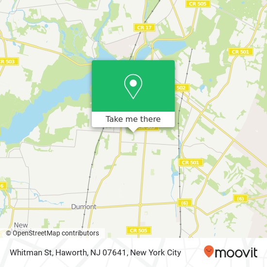 Mapa de Whitman St, Haworth, NJ 07641