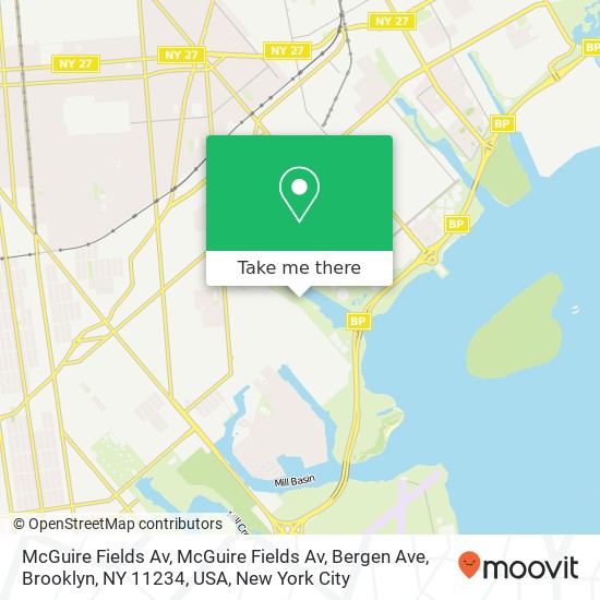 Mapa de McGuire Fields Av, McGuire Fields Av, Bergen Ave, Brooklyn, NY 11234, USA