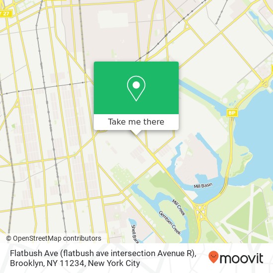 Flatbush Ave (flatbush ave intersection Avenue R), Brooklyn, NY 11234 map