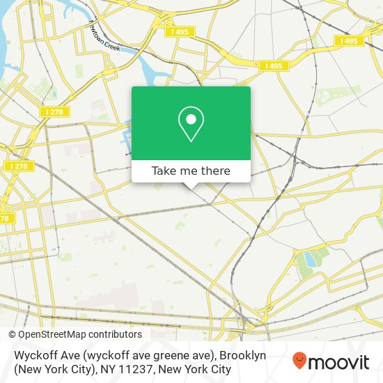 Wyckoff Ave (wyckoff ave greene ave), Brooklyn (New York City), NY 11237 map