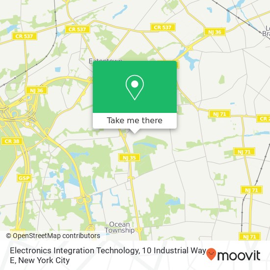 Mapa de Electronics Integration Technology, 10 Industrial Way E