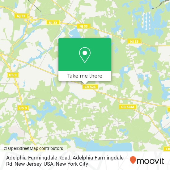 Mapa de Adelphia-Farmingdale Road, Adelphia-Farmingdale Rd, New Jersey, USA