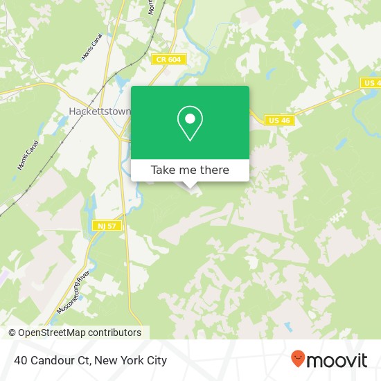 Mapa de 40 Candour Ct, Hackettstown, NJ 07840