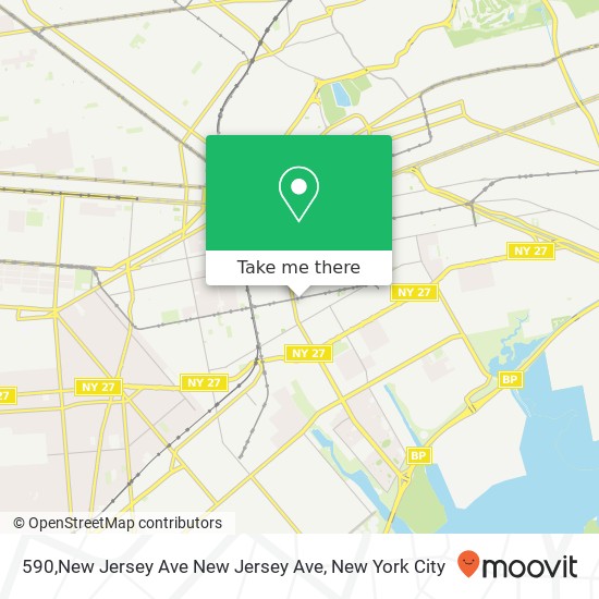 Mapa de 590,New Jersey Ave New Jersey Ave, Brooklyn (New York), NY 11207