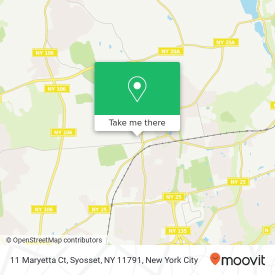 Mapa de 11 Maryetta Ct, Syosset, NY 11791