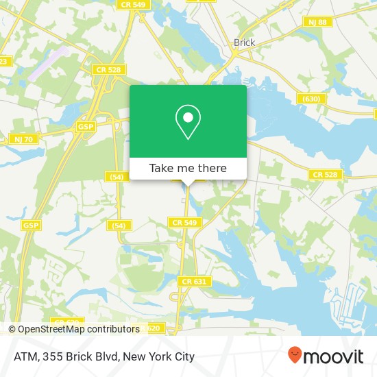 Mapa de ATM, 355 Brick Blvd
