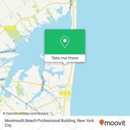 Mapa de Monmouth Beach Professional Building