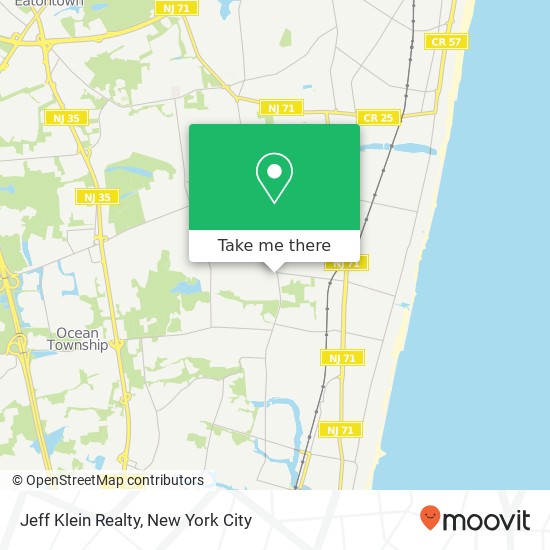 Mapa de Jeff Klein Realty, 208 Monmouth Rd