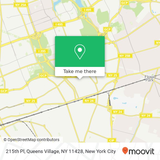 215th Pl, Queens Village, NY 11428 map