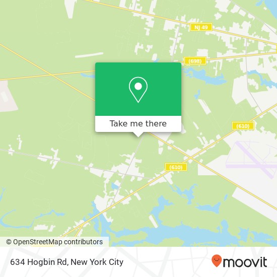 Mapa de 634 Hogbin Rd, Millville (MILLVILLE), NJ 08332
