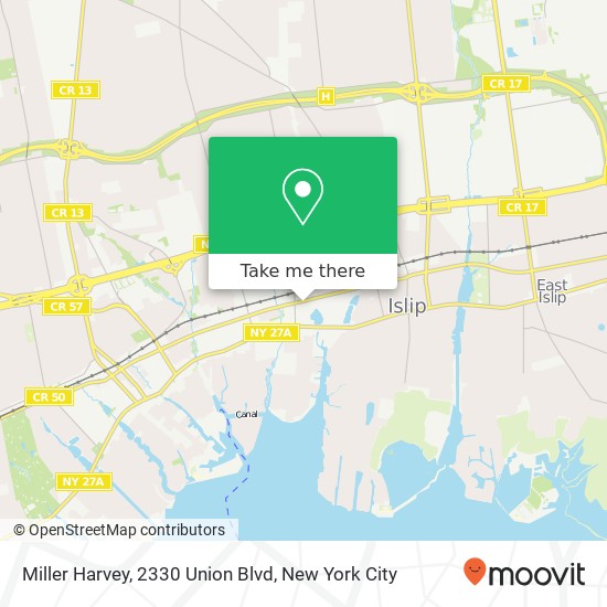 Miller Harvey, 2330 Union Blvd map
