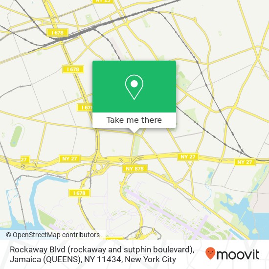 Mapa de Rockaway Blvd (rockaway and sutphin boulevard), Jamaica (QUEENS), NY 11434