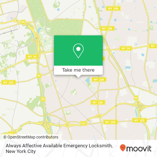 Mapa de Always Affective Available Emergency Locksmith, 532 E Meadow Ave