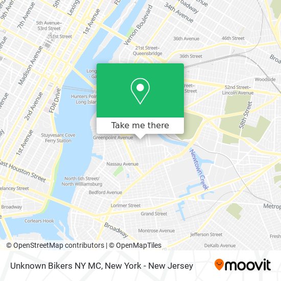 Mapa de Unknown Bikers NY MC
