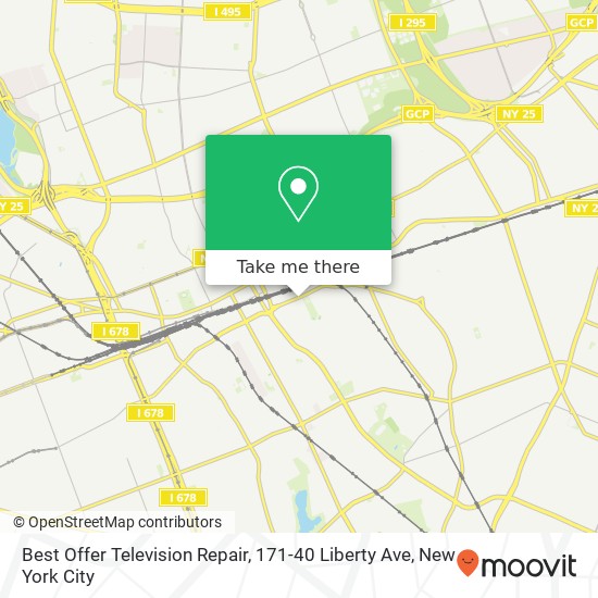 Best Offer Television Repair, 171-40 Liberty Ave map