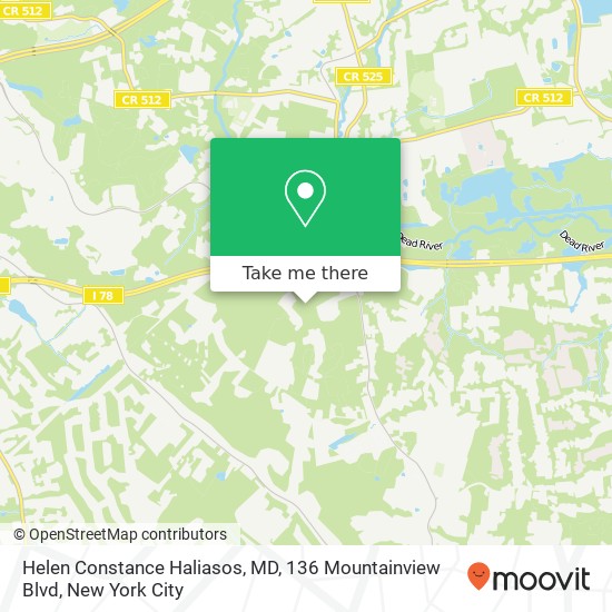 Mapa de Helen Constance Haliasos, MD, 136 Mountainview Blvd