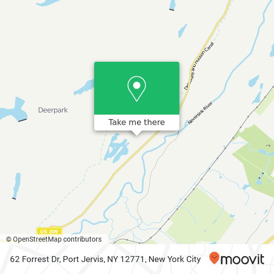 62 Forrest Dr, Port Jervis, NY 12771 map