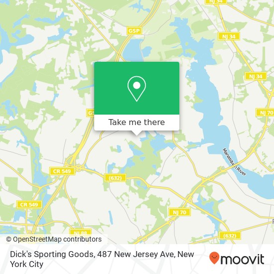 Mapa de Dick's Sporting Goods, 487 New Jersey Ave