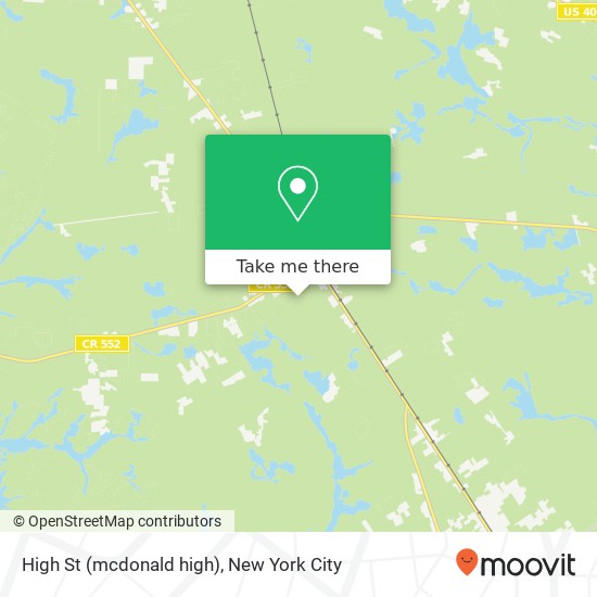 High St (mcdonald high), Milmay (MILMAY), NJ 08340 map