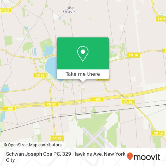 Mapa de Schwan Joseph Cpa PC, 329 Hawkins Ave