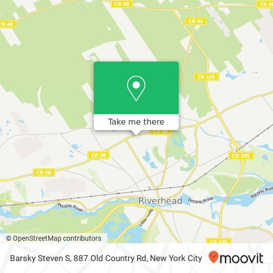 Mapa de Barsky Steven S, 887 Old Country Rd