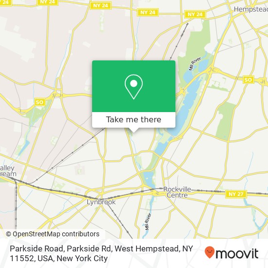 Parkside Road, Parkside Rd, West Hempstead, NY 11552, USA map