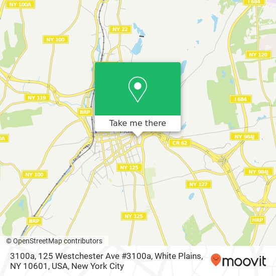 3100a, 125 Westchester Ave #3100a, White Plains, NY 10601, USA map