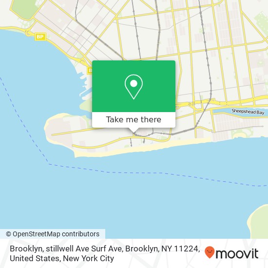 Brooklyn, stillwell Ave Surf Ave, Brooklyn, NY 11224, United States map