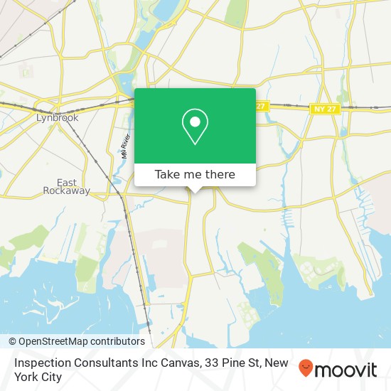 Mapa de Inspection Consultants Inc Canvas, 33 Pine St
