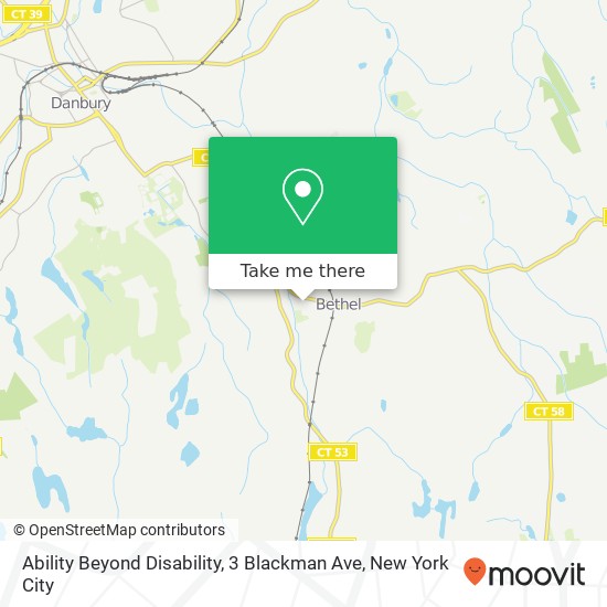 Mapa de Ability Beyond Disability, 3 Blackman Ave