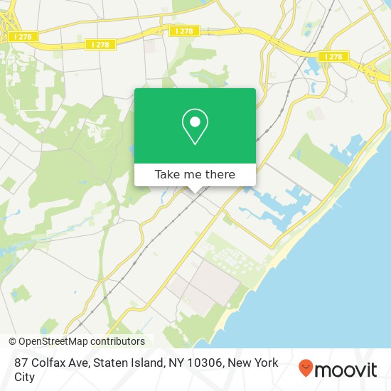 87 Colfax Ave, Staten Island, NY 10306 map