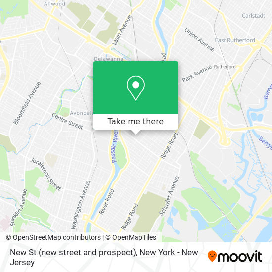 Mapa de New St (new street and prospect)