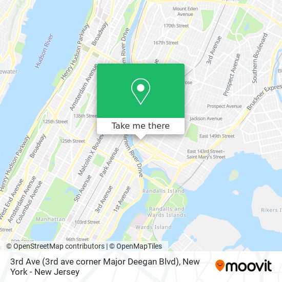 3rd Ave (3rd ave corner Major Deegan Blvd) map