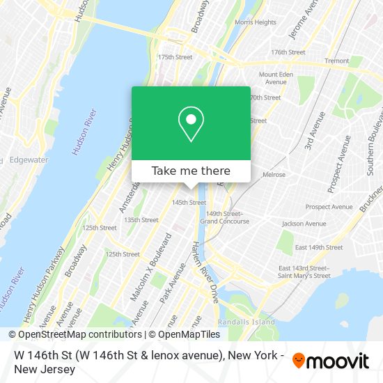 Mapa de W 146th St (W 146th St & lenox avenue)