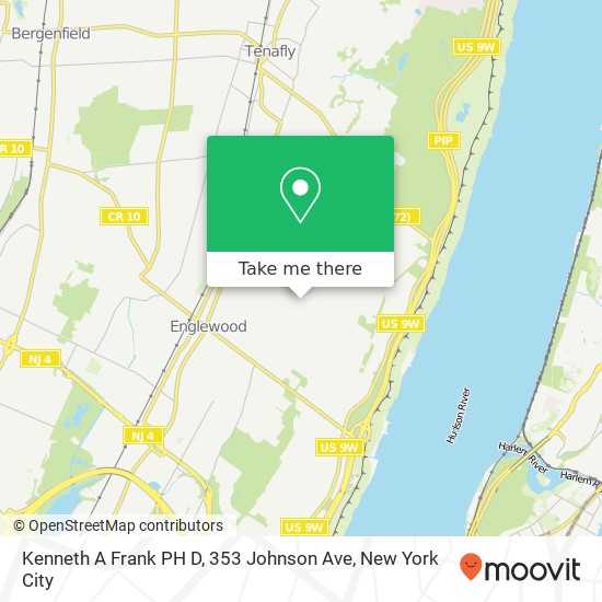 Mapa de Kenneth A Frank PH D, 353 Johnson Ave
