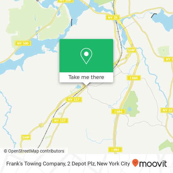 Frank's Towing Company, 2 Depot Plz map