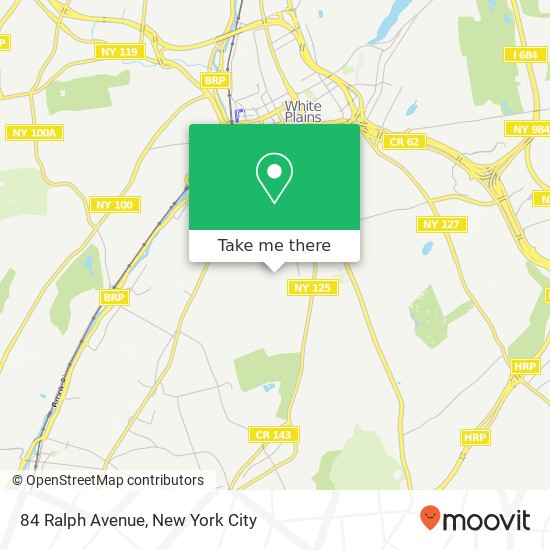 Mapa de 84 Ralph Avenue, 84 Ralph Ave, White Plains, NY 10606, USA