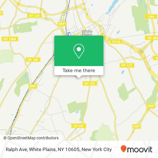 Ralph Ave, White Plains, NY 10605 map