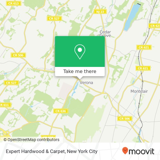 Mapa de Expert Hardwood & Carpet, 510 Bloomfield Ave