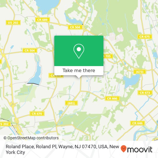 Roland Place, Roland Pl, Wayne, NJ 07470, USA map